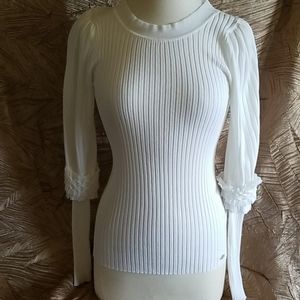 Chanel 100% cotton sweater white